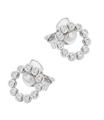 Round Shaped Silver Stud Earring STS-7012